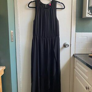 Vince Camuto Black Faux Wrap Dress w/ Elastic Waist, Size 4